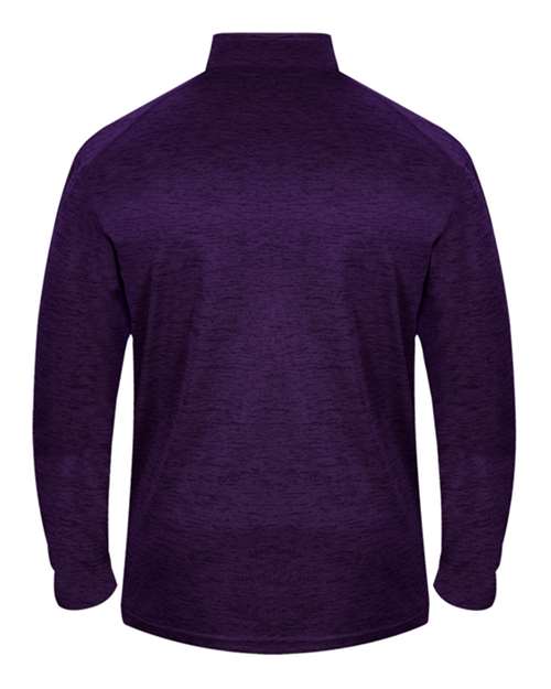 Badger 4172 Tonal Blend Quarter-Zip Pullover #color_Purple Tonal Blend