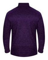 Badger 4172 Tonal Blend Quarter-Zip Pullover #color_Purple Tonal Blend
