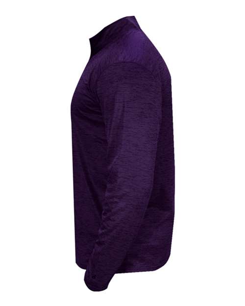Badger 4172 Tonal Blend Quarter-Zip Pullover #color_Purple Tonal Blend