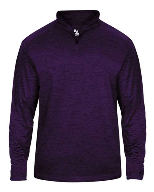 Badger 4172 Tonal Blend Quarter-Zip Pullover #color_Purple Tonal Blend