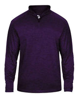 Badger 4172 Tonal Blend Quarter-Zip Pullover #color_Purple Tonal Blend