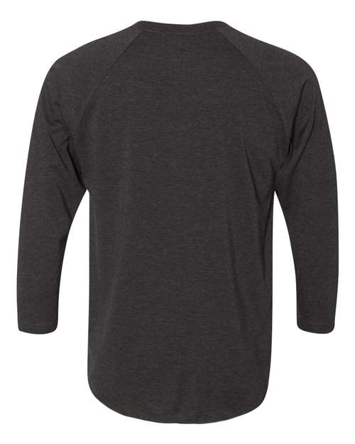 Next Level 6051 Unisex Triblend 3/4-Sleeve Raglan #color_VIN BLK/ VIN BLK