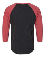 Next Level 6051 Unisex Triblend 3/4-Sleeve Raglan #color_VIN RED/ VIN BLK