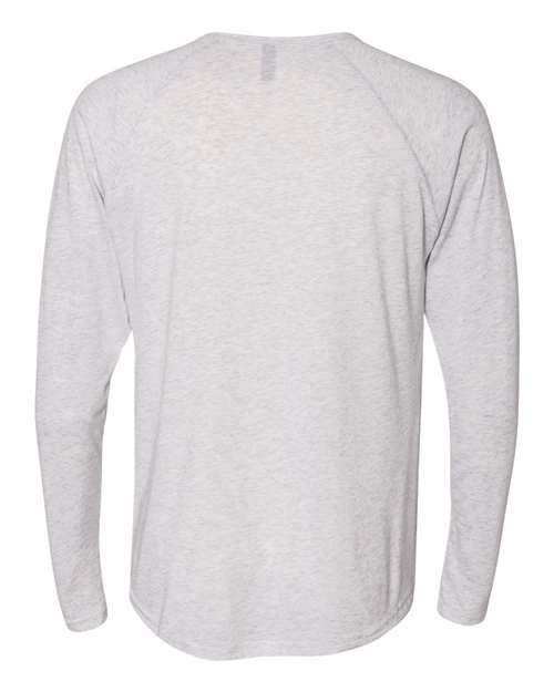Next Level 6072 Men's Triblend Long-Sleeve Henley #color_HEATHER WHITE