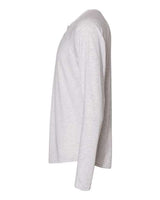 Next Level 6072 Men's Triblend Long-Sleeve Henley #color_HEATHER WHITE
