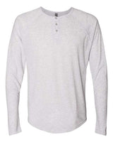 Next Level 6072 Men's Triblend Long-Sleeve Henley #color_HEATHER WHITE