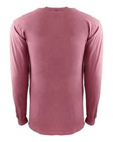 Next Level 7451 Adult Inspired Dye Long-Sleeve Crew with Pocket #color_SMOKED PAPRIKA