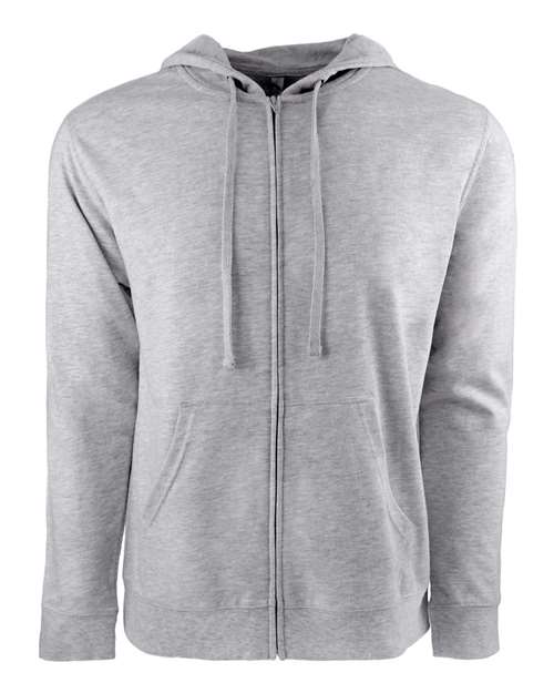 Next Level 9601 Adult French Terry Zip Hoodie #color_HTH GRY/ HTH GRY