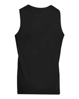 Augusta Sportswear 148 Adult Wicking Polyester Reversible Sleeveless Jersey #color_BLACK/ WHITE