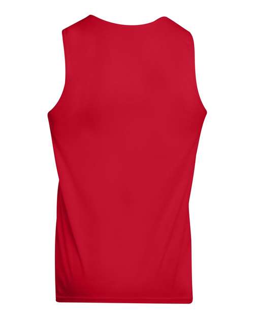 Augusta Sportswear 148 Adult Wicking Polyester Reversible Sleeveless Jersey #color_RED/ WHITE