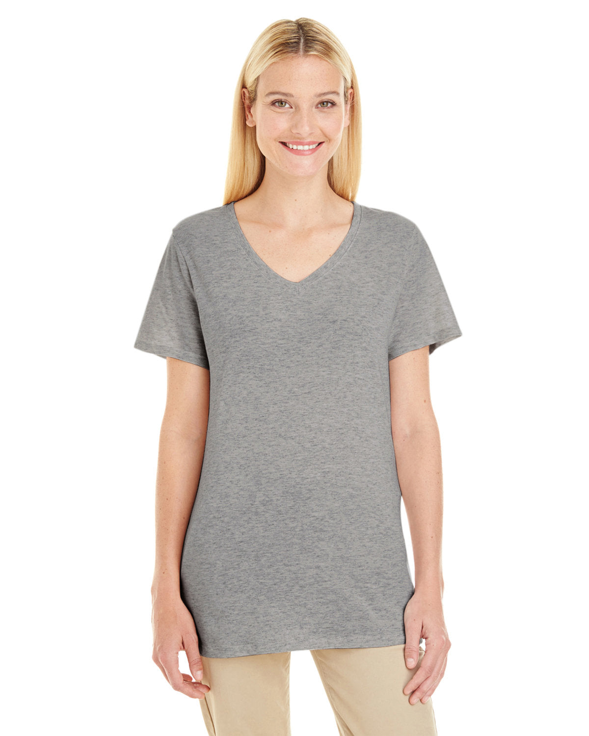 Jerzees 601WVR Ladies' 4.5 oz. TRI-BLEND V-Neck T-Shirt