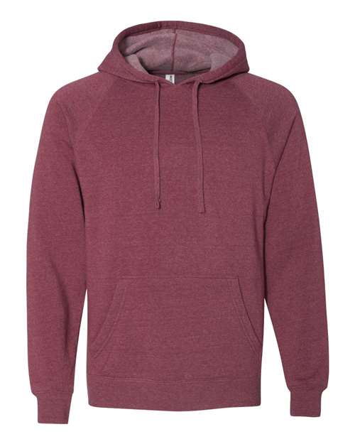 Independent Trading Co. PRM33SBP Special Blend Raglan Hooded Sweatshirt #color_Crimson