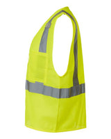 Kishigo 1089-1090 Single Pocket Zipper Mesh Vest #color_Lime