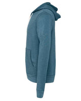 Bella + Canvas 3739 Unisex Poly-Cotton Fleece Full-Zip Hooded Sweatshirt #color_HTHR DEEP TEAL