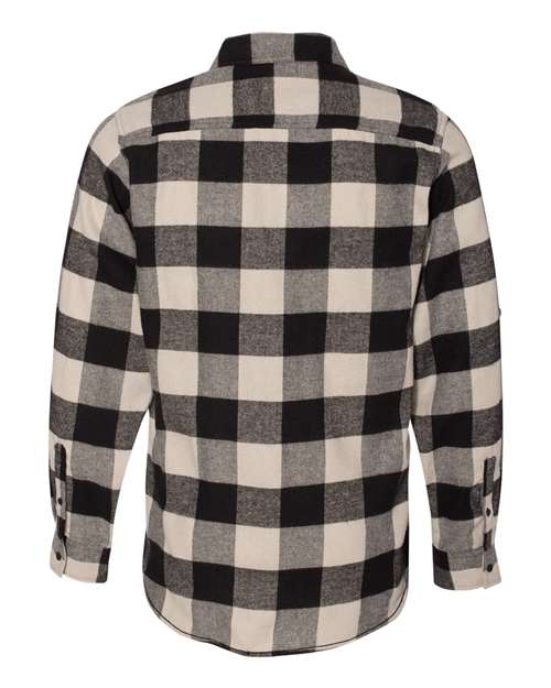 Burnside B8210 Men's Plaid Flannel Shirt #color_ECRU/ BLACK