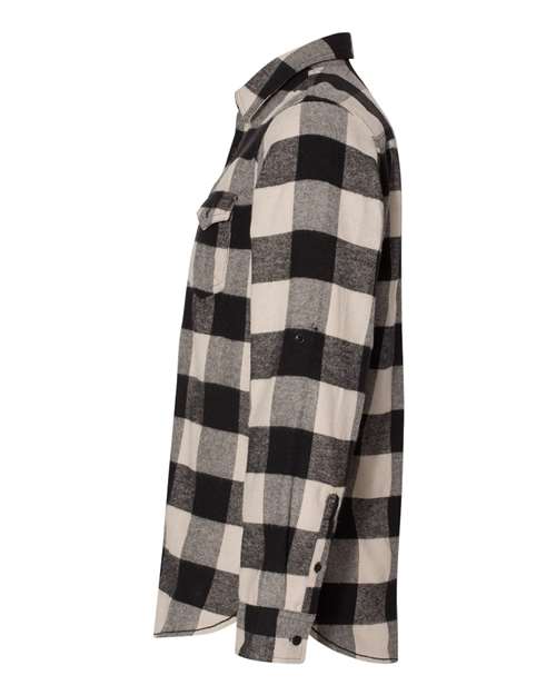 Burnside B8210 Men's Plaid Flannel Shirt #color_ECRU/ BLACK