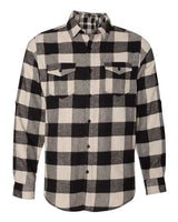 Burnside B8210 Men's Plaid Flannel Shirt #color_ECRU/ BLACK