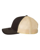 Richardson 112 Snapback Trucker Cap #color_Black/ Vegas Gold