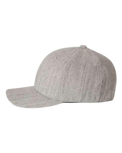 Flexfit 6477 Adult Wool Blend Cap #color_HEATHER GREY