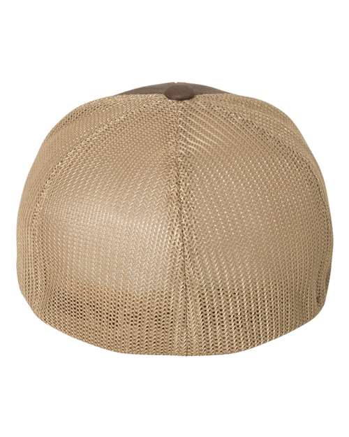 Flexfit 6511 Adult 6-Panel Trucker Hat #color_BROWN/ KHAKI