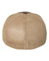 Flexfit 6511 Adult 6-Panel Trucker Hat #color_BROWN/ KHAKI
