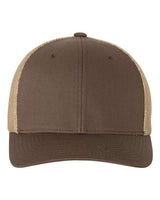 Flexfit 6511 Adult 6-Panel Trucker Hat #color_BROWN/ KHAKI