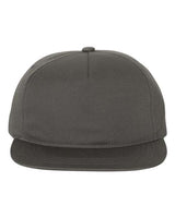 Yupoong Y6502 Adult Unstructured 5-Panel Snapback Cap #color_CHARCOAL