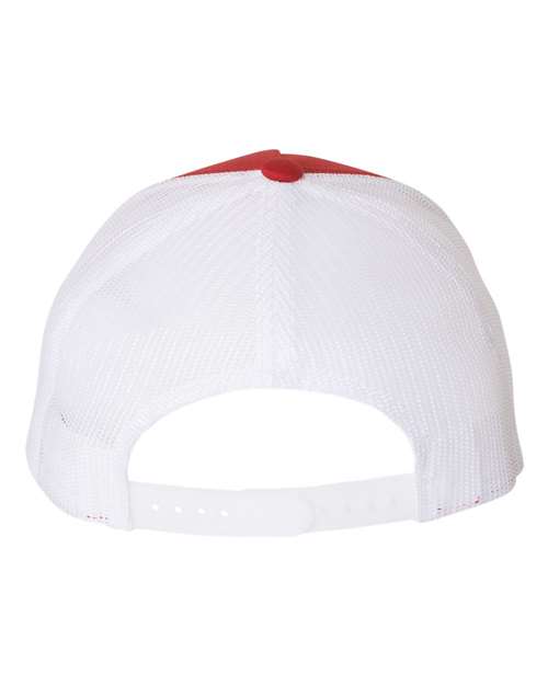 Yupoong 6506 Adult 5-Panel Retro Trucker Hat #color_RED/ WHITE
