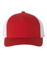 Yupoong 6506 Adult 5-Panel Retro Trucker Hat #color_RED/ WHITE