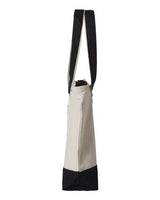 Q-Tees Q1300 19L Zippered Tote #color_Natural/ Black