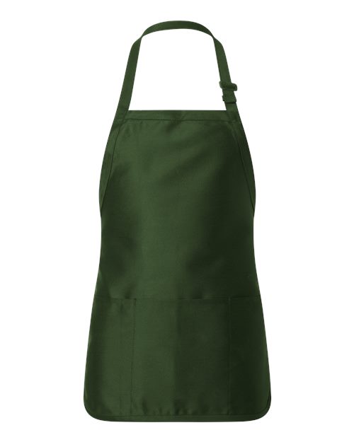 Q-Tees Q4250 Full-Length Apron with Pouch Pocket #color_Forest