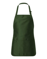 Q-Tees Q4250 Full-Length Apron with Pouch Pocket #color_Forest