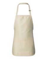 Q-Tees Q4250 Full-Length Apron with Pouch Pocket #color_Natural