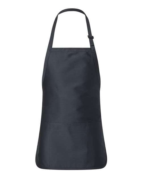 Q-Tees Q4250 Full-Length Apron with Pouch Pocket #color_Navy