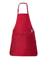 Q-Tees Q4250 Full-Length Apron with Pouch Pocket #color_Red