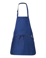 Q-Tees Q4250 Full-Length Apron with Pouch Pocket #color_Royal