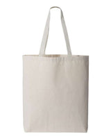Q-Tees Q4400 11L Canvas Tote with Contrast-Color Handles #color_Natural/ Natural