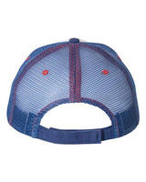 Valucap S102 Sandwich Trucker Cap #color_White/ Royal/ Red
