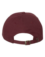 Yupoong 6245PT Adult Peached Cotton Twill Dad Cap #color_MAROON