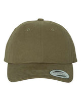 Yupoong 6245PT Adult Peached Cotton Twill Dad Cap #color_LIGHT LODEN