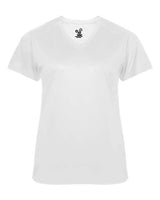 Badger 4062 Ultimate SoftLock Women's V-Neck T-Shirt #color_White