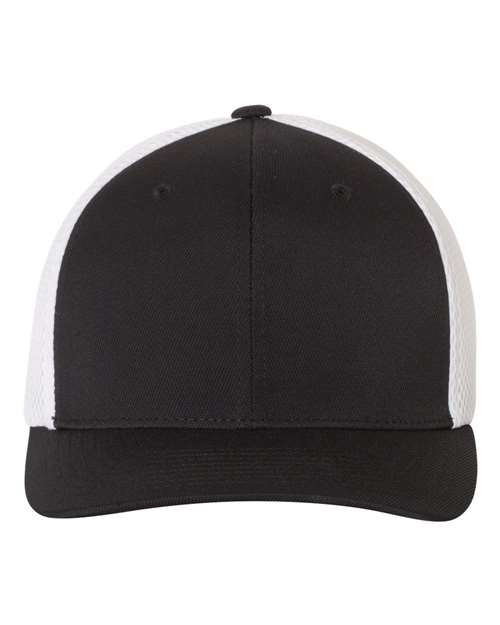 Flexfit 6533 Adult Ultrafibre and Airmesh Cap #color_BLACK/ WHITE