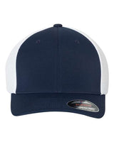 Flexfit 6533 Adult Ultrafibre and Airmesh Cap #color_NAVY/ WHITE