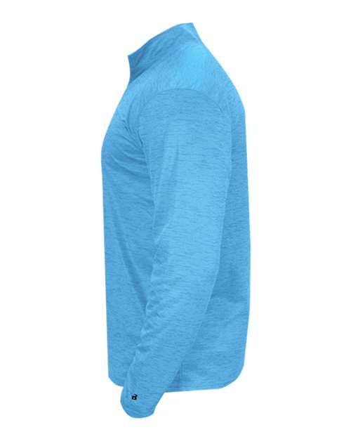 Badger 4172 Tonal Blend Quarter-Zip Pullover #color_Columbia Blue Tonal Blend