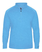 Badger 4172 Tonal Blend Quarter-Zip Pullover #color_Columbia Blue Tonal Blend