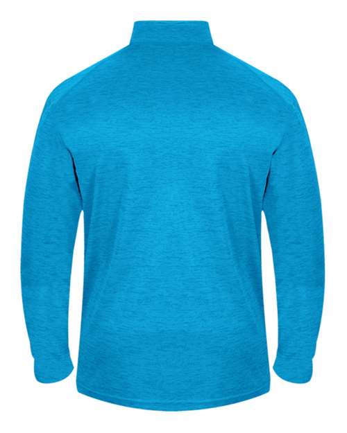 Badger 4172 Tonal Blend Quarter-Zip Pullover #color_Electric Blue Tonal Blend