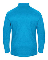 Badger 4172 Tonal Blend Quarter-Zip Pullover #color_Electric Blue Tonal Blend