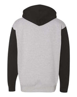 Independent Trading Co. IND4000 Heavyweight Hooded Sweatshirt #color_Grey Heather/ Black