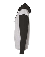 Independent Trading Co. IND4000 Heavyweight Hooded Sweatshirt #color_Grey Heather/ Black