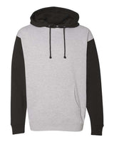 Independent Trading Co. IND4000 Heavyweight Hooded Sweatshirt #color_Grey Heather/ Black